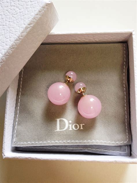 dior pink earring|authentic christian Dior earrings.